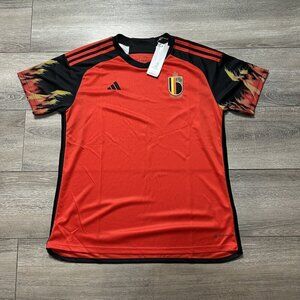 Adidas Belgium 22/23 Red & Black Authentic Home Jersey Woman's Size XL NWT